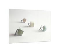 Quadro su Vetro 100x70cm Simbolo palla cubo Stampe Immagini Moderni Murale