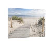 Quadro su Vetro 100x70cm Spiaggia Duna Ingresso Stampe Immagini Moderni Murale