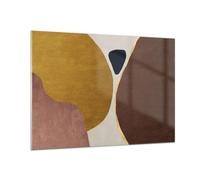 Quadro su Vetro 100x70cm Stampe da Parete in Vetro Astrazione Minimalismo Forme Grandi Decorazione Murale Camera da Letto Cucina 1 pezzo Quadri Moderni Soggiorno Immagini Wall Art GAA100x70-5759