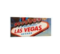 Quadro su Vetro 120x50cm America destinazione las vegas Stampe Moderni Murale