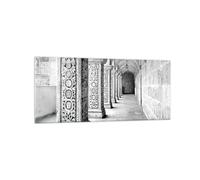 Quadro su Vetro 120x50cm Architettura Pezzo Bianco E Nero Stampe Moderni Murale