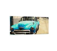 Quadro su Vetro 120x50cm Auto classico cuba avana Stampe Immagini Moderni Murale