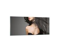 Quadro su Vetro 120x50cm Bellezza moda modello proposta Stampe Moderni Murale