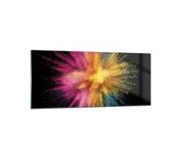 Quadro su Vetro 120x50cm Colorato Polvere Esplosione Stampe Moderni Murale