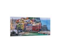 Quadro su Vetro 120x50cm Colori Edifici Italia Stampe Immagini Moderni Murale