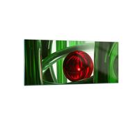 Quadro su Vetro 120x50cm Computer grafica 3d moderno composizione Stampe Murale