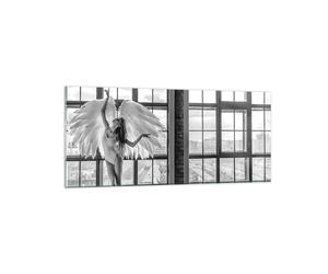 Quadro su Vetro 120x50cm Donna Angelo Vista Stampe Immagini Moderni Murale