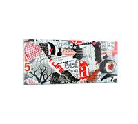 Quadro su Vetro 120x50cm Le parole modelli cuori rivista Stampe Moderni Murale