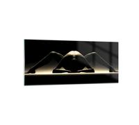 Quadro su Vetro 120x50cm Nudo corpo modello posa artistica Stampe Moderni Murale