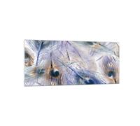 Quadro su Vetro 120x50cm pavone piuma moderno Stampe Immagini Moderni Murale