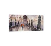 Quadro su Vetro 120x50cm Ponte Paesaggio Classico Stampe Immagini Moderni Murale