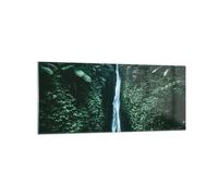 Quadro su Vetro 120x50cm Tropici Cascate Giungla Stampe Immagini Moderni Murale