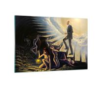 Quadro su Vetro 120x80cm Astrazione nuvola nera oscurità Stampe Moderni Murale