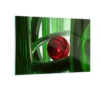 Quadro su Vetro 120x80cm Computer grafica 3d moderno composizione Stampe Murale