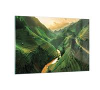 Quadro su Vetro 120x80cm Flap Riso Vietnam Stampe Immagini Quadri Moderni Murale