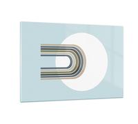 Quadro su Vetro 120x80cm Forme Ruota Linee Stampe Immagini Quadri Moderni Murale