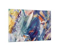 Quadro su Vetro 120x80cm I colori la pittura l'astrazione Stampe Moderni Murale