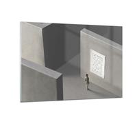 Quadro su Vetro 120x80cm Labirinto grigio perduto Stampe Immagini Moderni Murale