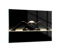 Quadro su Vetro 120x80cm Nudo corpo modello posa artistica Stampe Moderni Murale