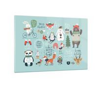 Quadro su Vetro 120x80cm Pasqua animali dolce desiderio Stampe Moderni Murale