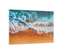 Quadro su Vetro 120x80cm Sabbia acqua spiaggia Stampe Immagini Moderni Murale