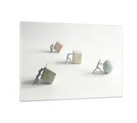 Quadro su Vetro 120x80cm Simbolo palla cubo Stampe Immagini Moderni Murale