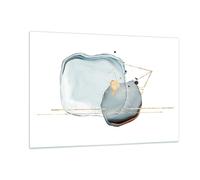 Quadro su Vetro 120x80cm Una Goccia D'Acqua Astrazione Minimalismo Stampe Murale