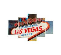 Quadro su Vetro 125x70cm America destinazione las vegas Stampe Moderni Murale