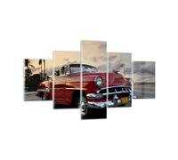 Quadro su Vetro 125x70cm Automobile Cuba Cielo Stampe Immagini Moderni Murale