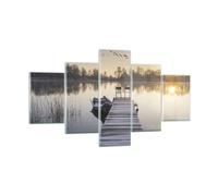 Quadro su Vetro 125x70cm Bridge Ovest Il Sole Stampe Immagini Moderni Murale