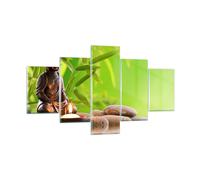 Quadro su Vetro 125x70cm Buddismo Feng Shui Spa bambù Stampe Moderni Murale