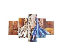 Quadro su Vetro 125x70cm Donne vestiti olio Stampe Immagini Moderni Murale