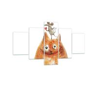 Quadro su Vetro 125x70cm Gatto topo bambini Stampe Immagini Moderni Murale