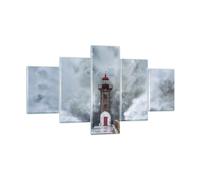 Quadro su Vetro 125x70cm Lanterna Mare Tempesta Stampe Immagini Moderni Murale
