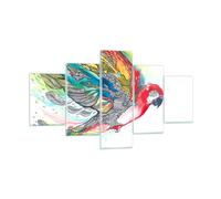 Quadro su Vetro 125x70cm Parrot ali piume la natura Stampe Moderni Murale