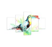 Quadro su Vetro 125x70cm Uccello Tucano la curiosità selvaggio Stampe Murale