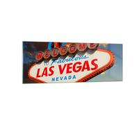 Quadro su Vetro 140x50cm America destinazione las vegas Stampe Moderni Murale