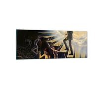 Quadro su Vetro 140x50cm Astrazione nuvola nera oscurità Stampe Moderni Murale