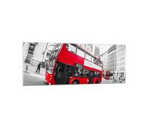 Quadro su Vetro 140x50cm Bus Londra viaggio turismo Stampe Moderni Murale