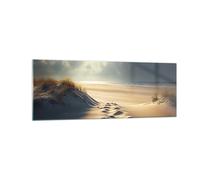 Quadro su Vetro 140x50cm Dune Spiaggia Oceano Stampe Immagini Moderni Murale