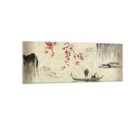 Quadro su Vetro 140x50cm Fiore Ciliegie Giappone Stampe Immagini Moderni Murale