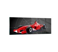 Quadro su Vetro 140x50cm Formula F1 auto velocità Stampe Immagini Moderni Murale