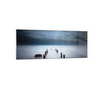 Quadro su Vetro 140x50cm Frangiflutti Nebbia Notte Stampe Moderni Murale