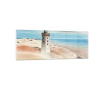 Quadro su Vetro 140x50cm Lanterna mare immagine Stampe Immagini Moderni Murale