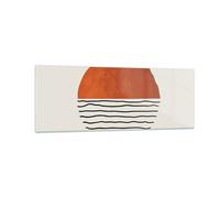 Quadro su Vetro 140x50cm Moderno Sole Mare Stampe Immagini Quadri Moderni Murale