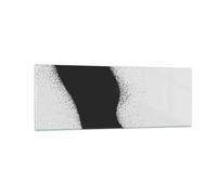 Quadro su Vetro 140x50cm Nero polvere bianco Stampe Immagini Moderni Murale