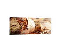 Quadro su Vetro 140x50cm Pane panetteria cibo segale Stampe Moderni Murale