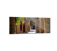 Quadro su Vetro 140x50cm Strada storia architettura monumento Stampe Murale