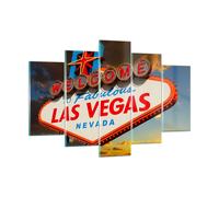 Quadro su Vetro 150x100cm America destinazione las vegas Stampe Moderni Murale