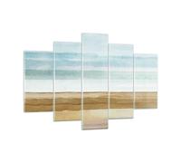 Quadro su Vetro 150x100cm Astrazione Cinture Oro Stampe Immagini Moderni Murale